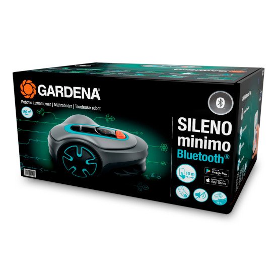 Gardena SILENO minimo Tondeuse à gazon robot Batterie Noir, Bleu, Gris
