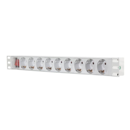 LogiLink PDU9C04 protection surtension Gris clair 9 sortie(s) CA 230 V 2 m