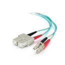 C2G 85527 câble InfiniBand et à fibres optiques 10 m SC ST OFNR Couleur aqua