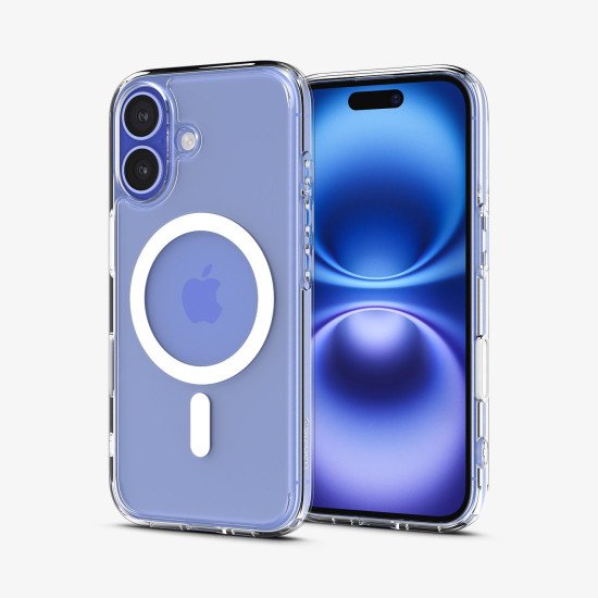 Spigen Ultra Hybrid T (MagFit + Camera Control) coque de protection pour téléphones portables 15,5 cm (6.1") Housse Transparent, Blanc