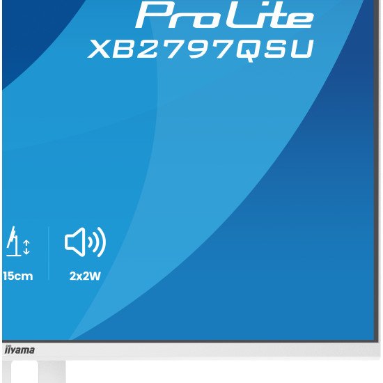 iiyama ProLite XB2797QSU-W1 écran PC 68,6 cm (27") 2560 x 1440 pixels Quad HD LED Blanc