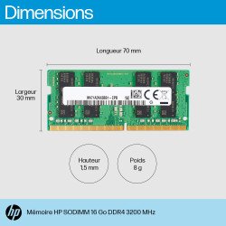 HP 16GB DDR4 3200 SODIMM Memory module de mémoire HP 16GB DDR4 3200 SODIMM Memory module de mémoire