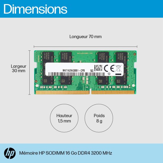 HP 16GB DDR4 3200 SODIMM Memory module de mémoire