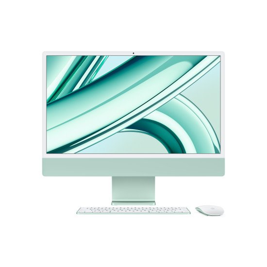 Apple iMac M3 Apple M 59,7 cm (23.5") 4480 x 2520 pixels 8 Go 512 Go SSD PC All-in-One macOS Sonoma Wi-Fi 6E (802.11ax) Vert