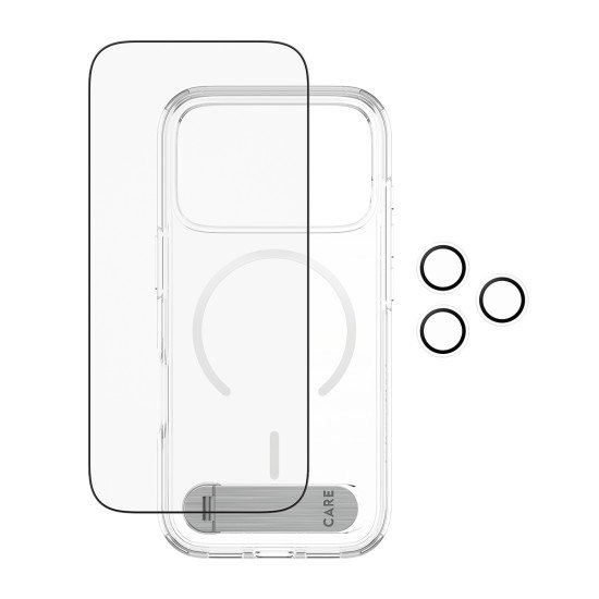 PanzerGlass ® | CARE by ® 3-in-1 Feature Kick Bundle iPhone 17 Pro Protection d'écran transparent Apple 1 pièce(s)