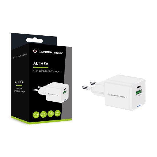 Conceptronic ALTHEA15W chargeur d'appareils mobiles Universel Blanc Secteur Charge rapide Intérieure