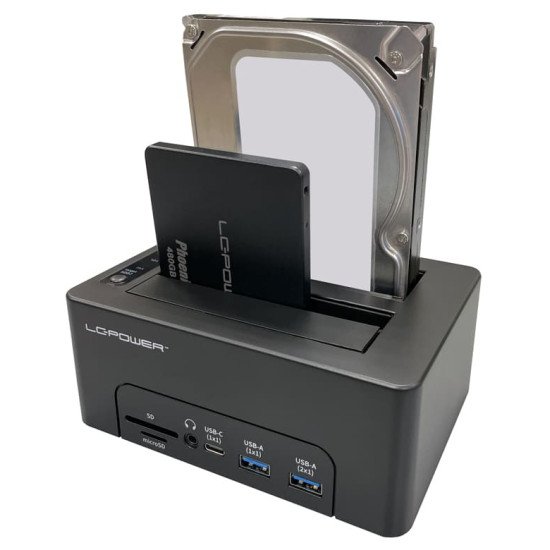 LC-Power LC-DOCK-C-MULTI-HUB Station d'accueil de disques de stockage USB 3.2 Gen 2 (3.1 Gen 2) Type-C Noir LC-Power LC-DOCK-C-MULTI-HUB Station d'accueil de disques de stockage USB 3.2 Gen 2 (3.1 Gen 2) Type-C Noir