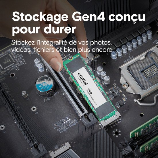 Crucial E100 2 To M.2 PCI Express 4.0 NVMe