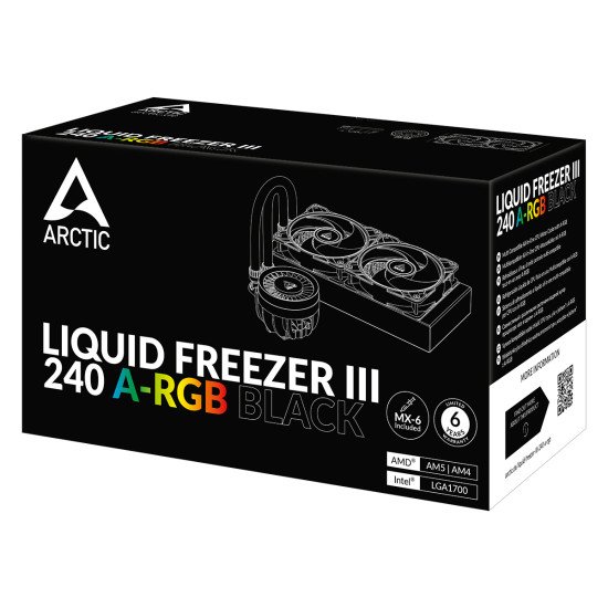ARCTIC Liquid Freezer III 240 A-RGB Processeur Refroidisseur de liquide tout-en-un 12 cm Noir 1 pièce(s)