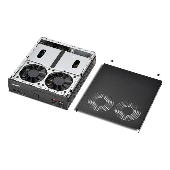 Shuttle Slim PC DH810 , S1851, 1x HDMI (2.1), 1x DP, 1x USB-C (DP), 1x 2.5", 2x M.2, 2x LAN (Intel 1G + 2.5G), 2x COM, fonctionnement permanent 24/7, attaches VESA Shuttle Slim PC DH810 , S1851, 1x HDMI (2.1), 1x DP, 1x USB-C (DP), 1x 2.5", 2x M.2, 2x LAN (Intel 1G + 2.5G), 2x COM, fonctionnement permanent 24/7, attaches VESA
