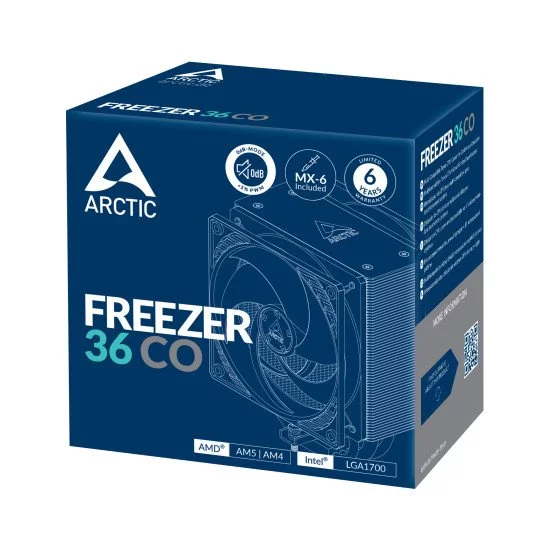 ARCTIC Freezer 36 CO Processeur Refroidisseur d'air 12 cm Noir, Argent 1 pièce(s) ARCTIC Freezer 36 CO Processeur Refroidisseur d'air 12 cm Noir, Argent 1 pièce(s)