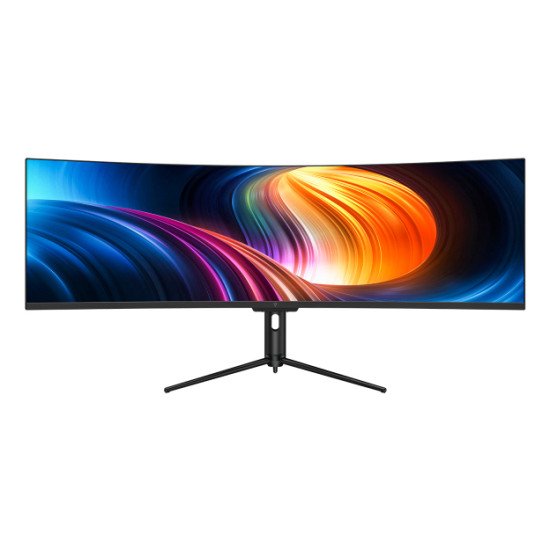 V7 Moniteur incurvé L490DQ-HAS 49 po d'espace de visionnage - USB-C (Puissance de 65 W) - DQHD - 5120 x 1440 - Réglable en hauteur