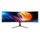 V7 Moniteur incurvé L490DQ-HAS 49 po d'espace de visionnage - USB-C (Puissance de 65 W) - DQHD - 5120 x 1440 - Réglable en hauteur