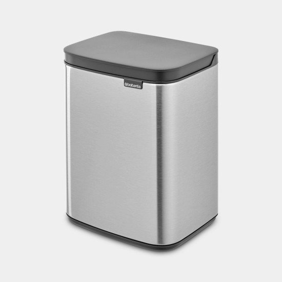 Brabantia Bo Waste Bin 4 L Rectangulaire Acier Noir, Acier