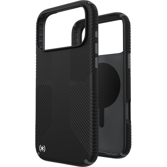 Speck Presidio2 Grip + MS Apple iPhone 17 Pro Max Black - with Microban coque de protection pour téléphones portables 17,5 cm (6.9") Housse Noir