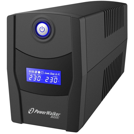 PowerWalker VI 600 STL UPS Interactivité de ligne 0,6 kVA 360 W 2 sortie(s) CA