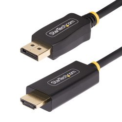 StarTech.com Câble Adaptateur DisplayPort vers HDMI de 1m, 4K 60Hz avec HDR, DP vers HDMI 2.0b, Convertisseur Vidéo Actif, DisplayPort Desktop vers Moniteur HDMI