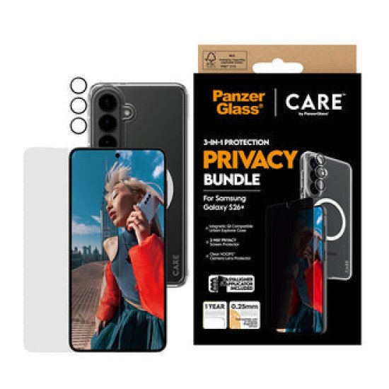PanzerGlass CR94821 coque de protection pour téléphones portables 17 cm (6.7") Housse Noir, Transparent