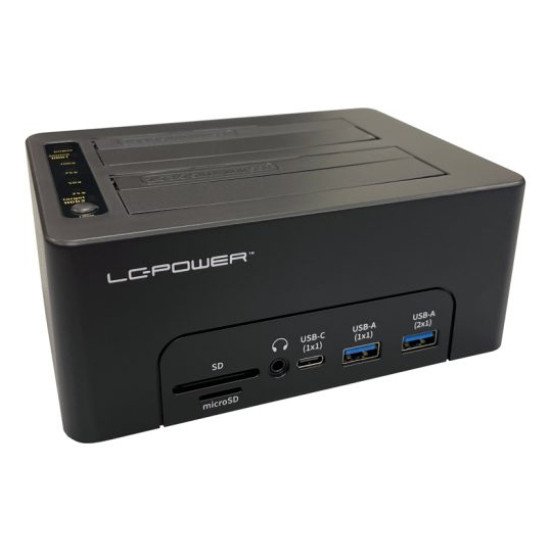 LC-Power LC-DOCK-C-MULTI-HUB Station d'accueil de disques de stockage USB 3.2 Gen 2 (3.1 Gen 2) Type-C Noir LC-Power LC-DOCK-C-MULTI-HUB Station d'accueil de disques de stockage USB 3.2 Gen 2 (3.1 Gen 2) Type-C Noir