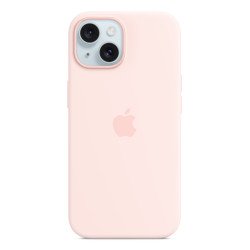 Apple Coque en silicone avec MagSafe pour iPhone 15 - Rose pâle Apple Coque en silicone avec MagSafe pour iPhone 15 - Rose pâle