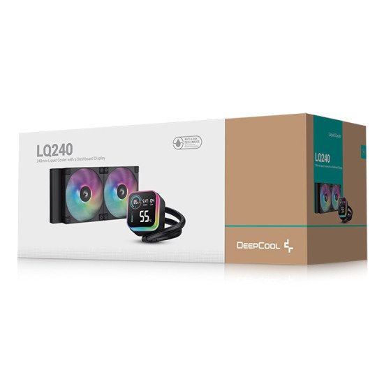 DeepCool LQ240 Processeur Kit de refroidissement du liquide 12 cm Noir 1 pièce(s) DeepCool LQ240 Processeur Kit de refroidissement du liquide 12 cm Noir 1 pièce(s)