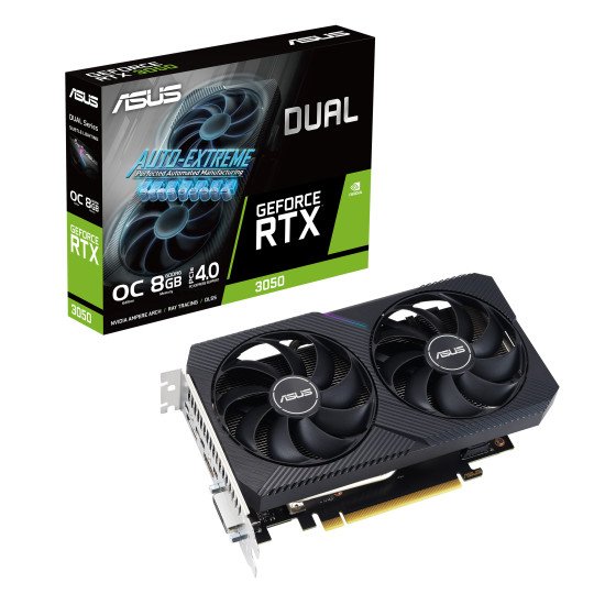 ASUS Dual -RTX3050-O8G-V2 NVIDIA GeForce RTX 3050 8 Go GDDR6