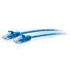 C2G Câble de raccordement Ethernet fin Cat6a non blindé (UTP) avec protection anti-accrochage de 0,3 m - Bleu