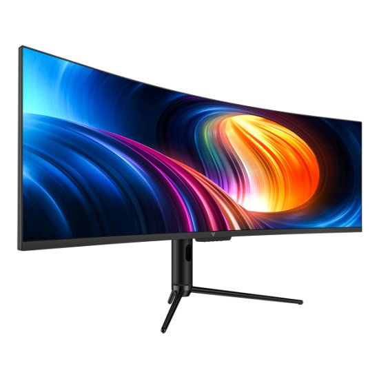V7 Moniteur incurvé L490DQ-HAS 49 po d'espace de visionnage - USB-C (Puissance de 65 W) - DQHD - 5120 x 1440 - Réglable en hauteur