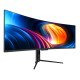 V7 Moniteur incurvé L490DQ-HAS 49 po d'espace de visionnage - USB-C (Puissance de 65 W) - DQHD - 5120 x 1440 - Réglable en hauteur