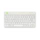 R-Go Tools Clavier ergonomique R-Go Compact Break, clavier compact avec logiciel de pause,AZERTY (FR), Bluetooth, blanc