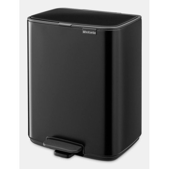 Brabantia Bo Pedal Bin 12 L Rectangulaire Acier Noir