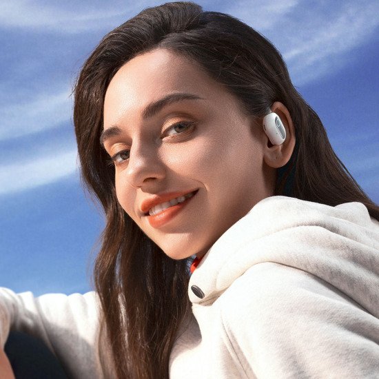 Baseus Eli Sport 1 Casque True Wireless Stereo (TWS) Crochets auriculaires, Open-ear Appels/Musique USB Type-C Bluetooth Blanc