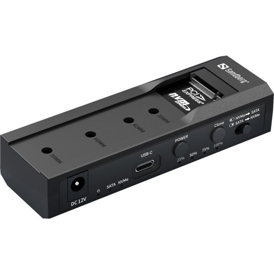 Sandberg 136-49 Station d'accueil de disques de stockage USB 3.2 Gen 2 (3.1 Gen 2) Type-C Noir Sandberg 136-49 Station d'accueil de disques de stockage USB 3.2 Gen 2 (3.1 Gen 2) Type-C Noir