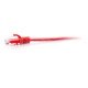 C2G Câble de raccordement Ethernet fin Cat6a non blindé (UTP) avec protection anti-accrochage de 0,3 m - Rouge