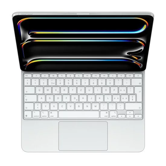 Apple Magic Keyboard pour iPad Pro 13 pouces (M4) - Suisse - Blanc Apple Magic Keyboard pour iPad Pro 13 pouces (M4) - Suisse - Blanc