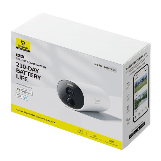 Baseus S0SV002130 caméra de sécurité Balle (forme) Caméra de sécurité IP Extérieure Mur