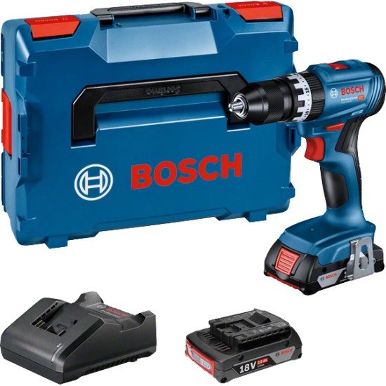 Bosch GSB 18V-45 1900 tr/min 1 kg Noir, Bleu