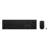 Lenovo 4X31R64317 clavier Souris incluse Bureau RF sans fil + Bluetooth QWERTY Belge, Français Gris