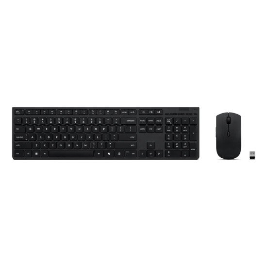 Lenovo 4X31R64346 clavier Souris incluse maison/bureau RF sans fil + Bluetooth QWERTY Français, Allemand, Suisse Gris