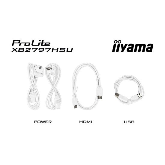 iiyama ProLite XB2797HSU-W1 écran PC 68,6 cm (27") 1920 x 1080 pixels Full HD LED Blanc