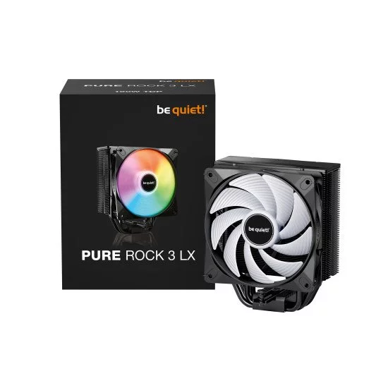 be quiet! PURE ROCK 3 LX | Ventirad mono tour, socket Intel et AMD, finition noire be quiet! PURE ROCK 3 LX | Ventirad mono tour, socket Intel et AMD, finition noire