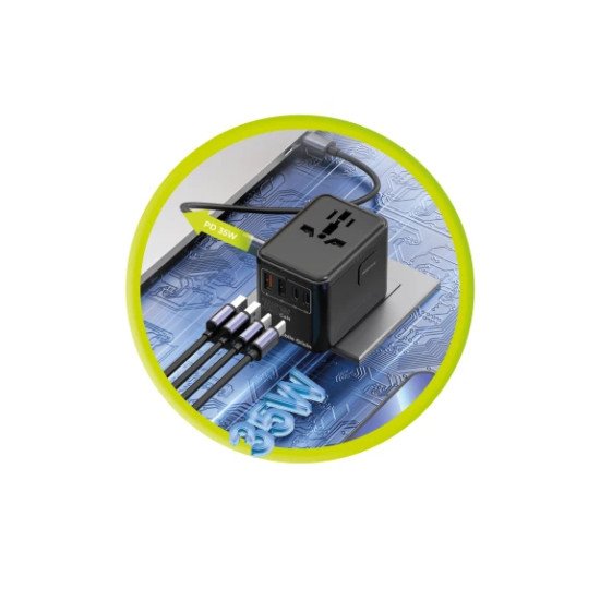 Mobile Origin MO-TRA35-PW4 chargeur d'appareils mobiles Universel Noir Secteur Charge rapide Intérieure