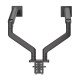 Manhattan Support de bureau double pour TV/moniteurs (bras à ressort à Bras articulé), écrans 13" à 45", fixation à l'arrière par pince ou passe-câble, Compatibilité VESA : 75x75 et 100x100 mm (vérifiez les dimensions des quatre trous de fixatio