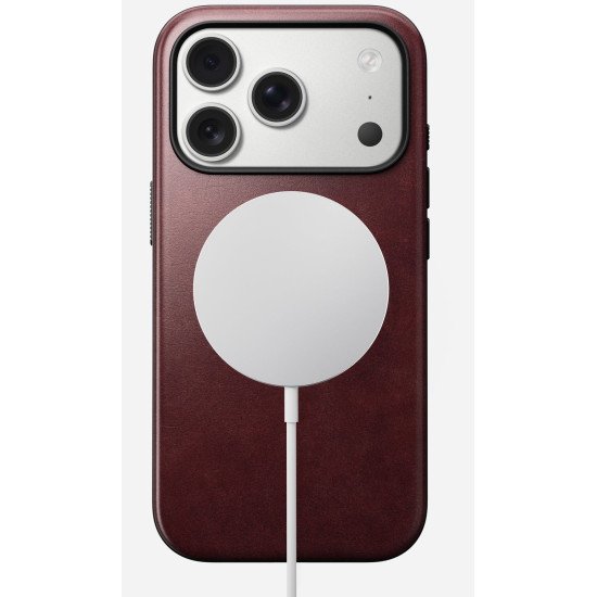 Nomad Modern Leather Case coque de protection pour téléphones portables 16 cm (6.3") Housse Bordeaux