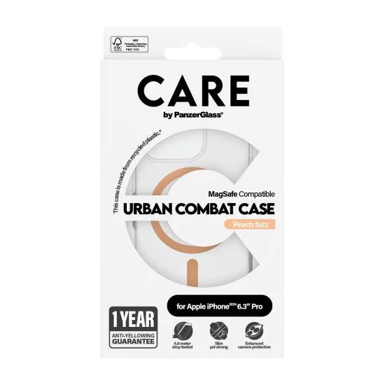 PanzerGlass CARE by PG Peachy MagS iPhone16 6.3 Pro coque de protection pour téléphones portables Housse Transparent PanzerGlass CARE by PG Peachy MagS iPhone16 6.3 Pro coque de protection pour téléphones portables Housse Transparent