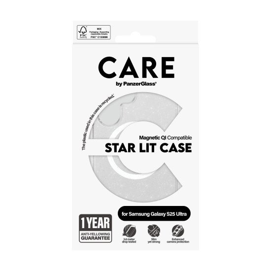 PanzerGlass CARE by ® Flagship Case Urban Combat Star Lit w. White Qi Compatible Samsung Galaxy S25 Ultra coque de protection pour téléphones portables Housse Transparent PanzerGlass CARE by ® Flagship Case Urban Combat Star Lit w. White Qi Compatible Samsung Galaxy S25 Ultra coque de protection pour téléphones portables Housse Transparent