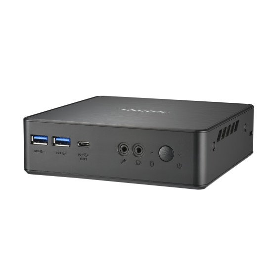 Shuttle XPC Nano PC NC40U, Intel Celeron 7305U, 1x HDMI, 1x DP,1xUSB-C/DP, 6x USB3.2, 1x 2.5" bay, 2x M.2, 1x LAN, RAID, fonctionnement permanent 24/7, attaches VESA