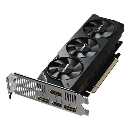 GIGABYTE GeForce RTX 5060 OC Low Profile 8G Carte Graphique - 8GB GDDR7, 128bit, PCI-E 5.0, 2512 MHz Fréquence du cœur, 3 x DisplayPort, 1 x HDMI, GV-N5060OC-8GL GIGABYTE GeForce RTX 5060 OC Low Profile 8G Carte Graphique - 8GB GDDR7, 128bit, PCI-E 5.0, 2512 MHz Fréquence du cœur, 3 x DisplayPort, 1 x HDMI, GV-N5060OC-8GL