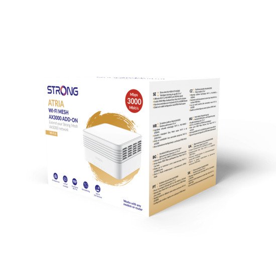 Strong MESHAX3000ADD système Wi-Fi maillé Bi-bande (2,4 GHz / 5 GHz) Wi-Fi 6 (802.11ax) Blanc 3 Interne