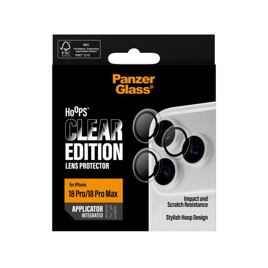 PanzerGlass ® Hoops® Camera Lens Protector Transparent iPhone 2026 Pro | 2026 Pro Max Protection d'écran transparent 1 pièce(s)